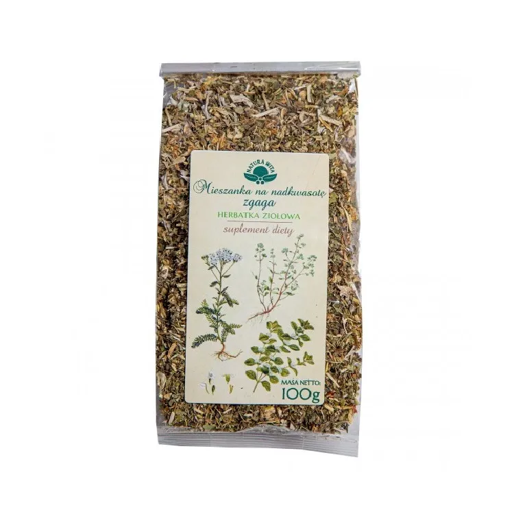 Herbatka Ziołowa Na Nadkwasotę Zgaga (100g) | NATURA WITA